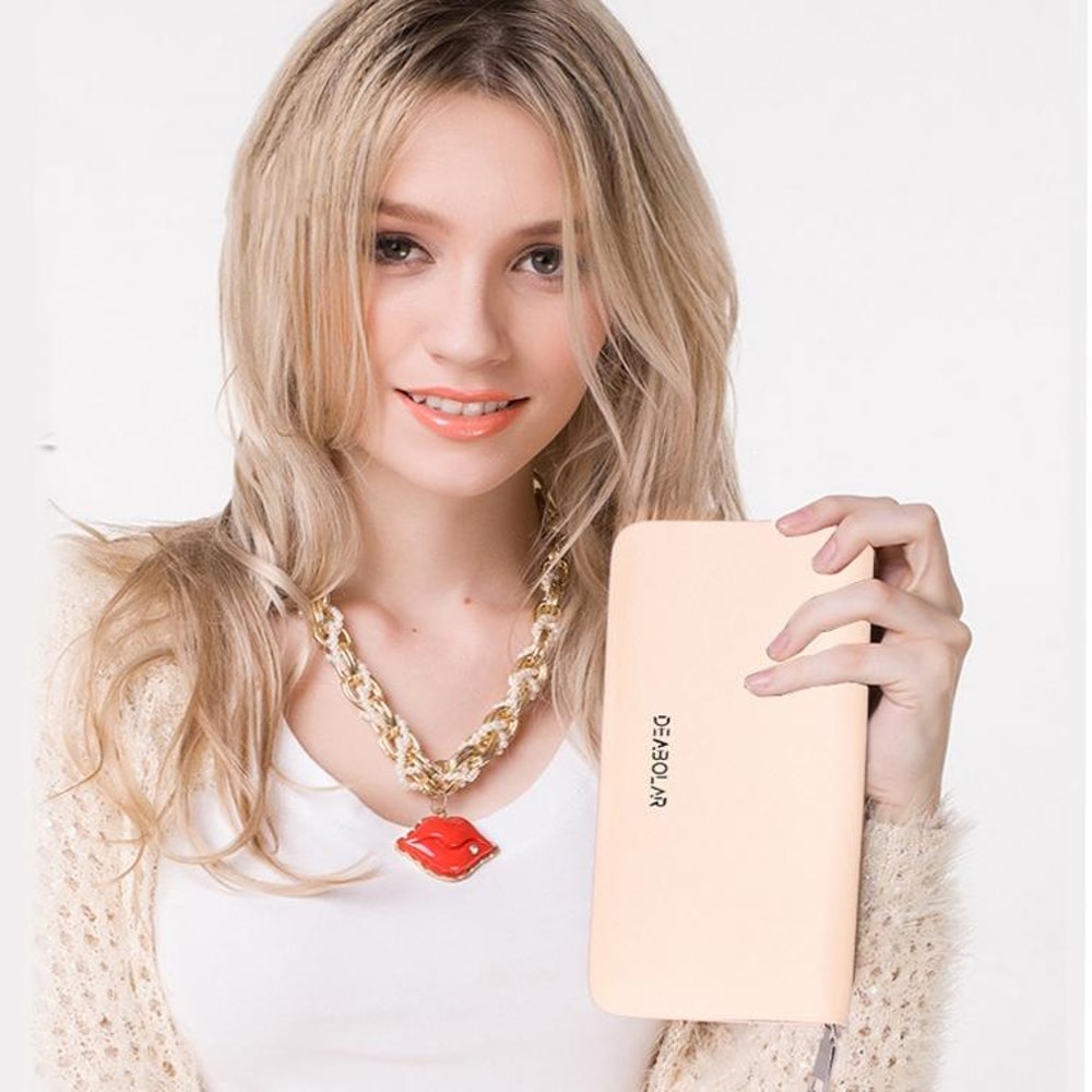Long Saffiano Leather Wallet Large Capacity Zip Clutch 0