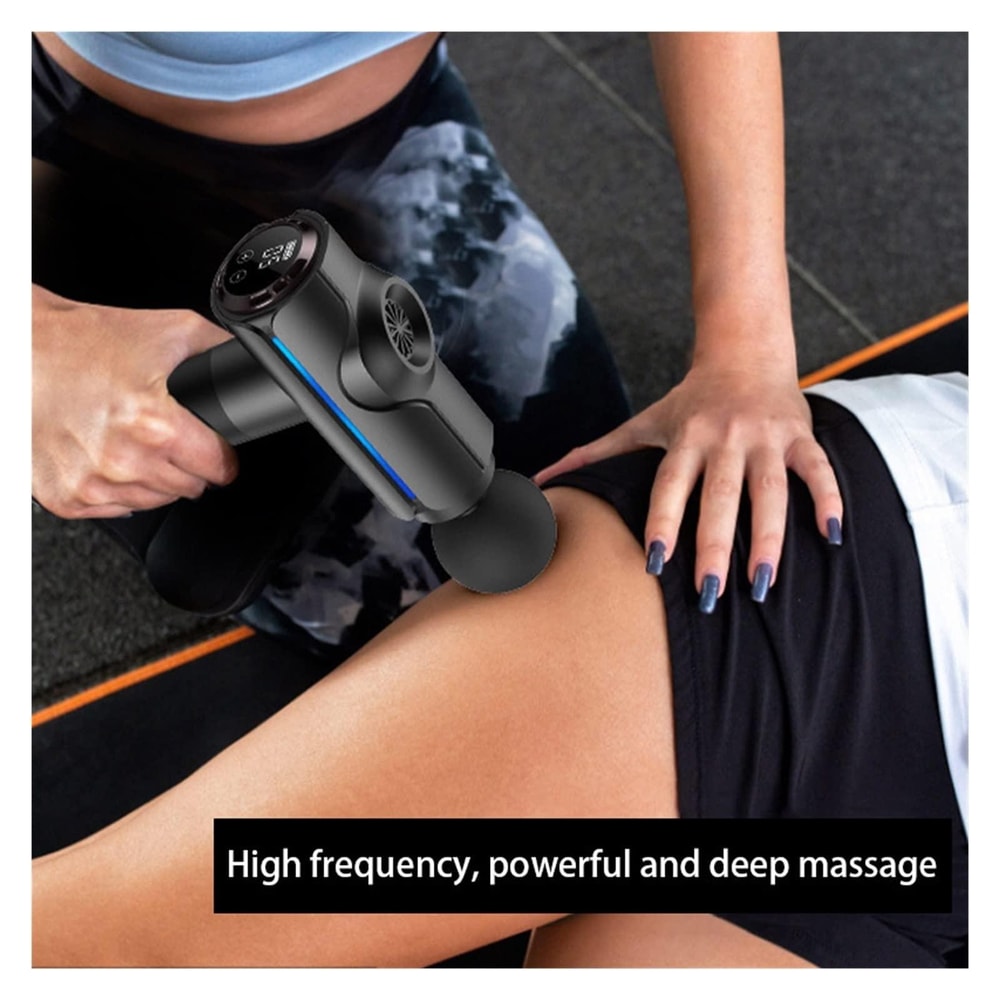 20Speed Touch Control Massage Gun With 6 Interchangeable Heads For Deep Muscle Relief 7