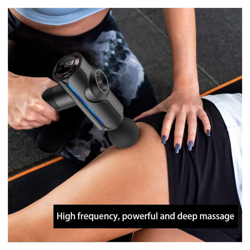 20Speed Touch Control Massage Gun With 6 Interchangeable Heads For Deep Muscle Relief 7