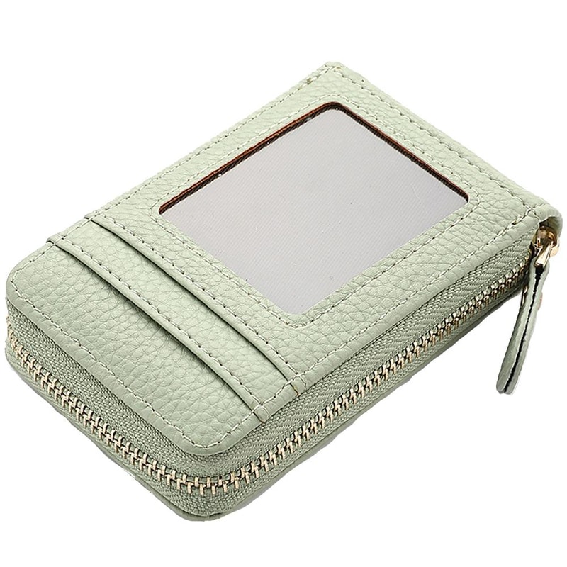 Largecapacity PU Leather Card Holder Zipper Coin Purse 6