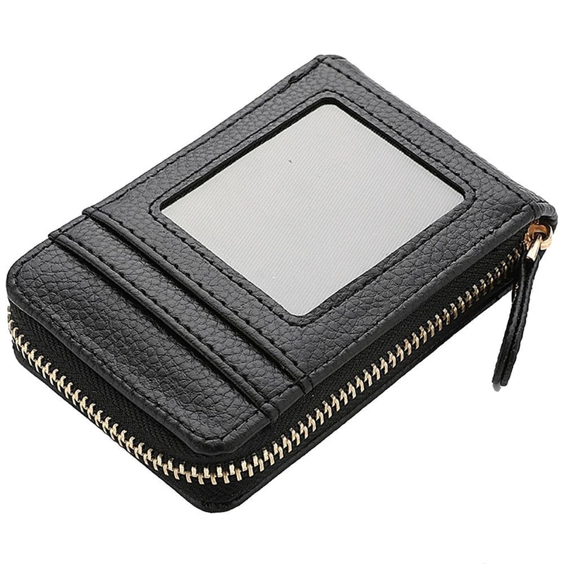 Largecapacity PU Leather Card Holder Zipper Coin Purse 7