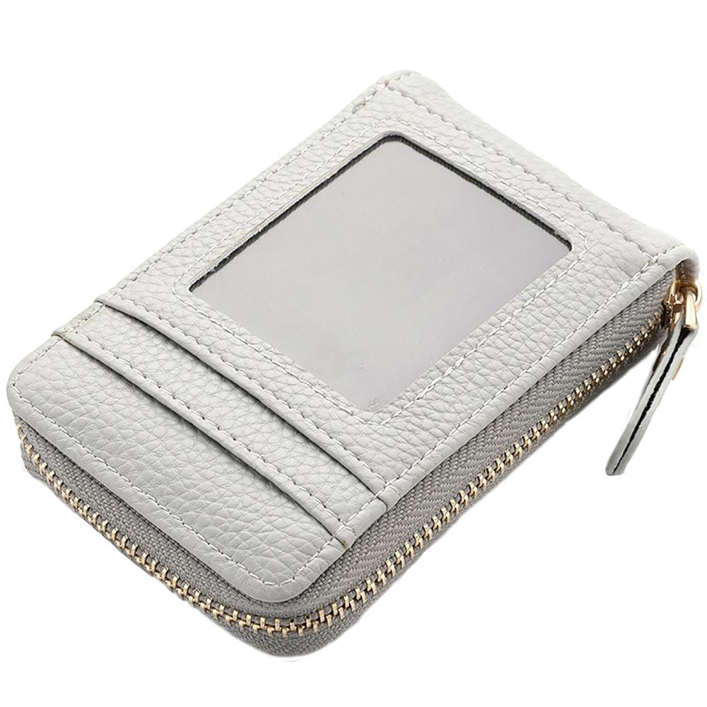 Largecapacity PU Leather Card Holder Zipper Coin Purse 8