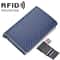 RFID Antitheft Plaid Leather Card Holder Wallet With Automatic Eject 8