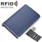 RFID Antitheft Plaid Leather Card Holder Wallet With Automatic Eject 8