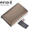 RFID Antitheft Plaid Leather Card Holder Wallet With Automatic Eject 10