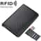 RFID Antitheft Plaid Leather Card Holder Wallet With Automatic Eject 9