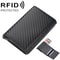 RFID Antitheft Plaid Leather Card Holder Wallet With Automatic Eject 9
