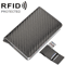 RFID Antitheft Plaid Leather Card Holder Wallet With Automatic Eject 11