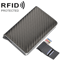 RFID Antitheft Plaid Leather Card Holder Wallet With Automatic Eject 11