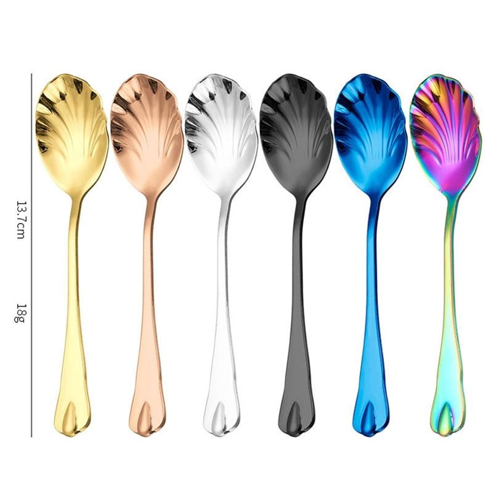 Premium Stainless Steel Water Droplet Ice Cream Coffee Spoon 3