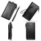 Men Retro Long Wallet With Hand Strap PU Leather Clutch Mobile Bag 1