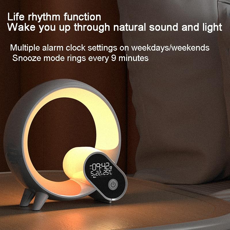 Smart RGB WakeUp Lamp With Bluetooth Speaker Digital Alarm Clock 11