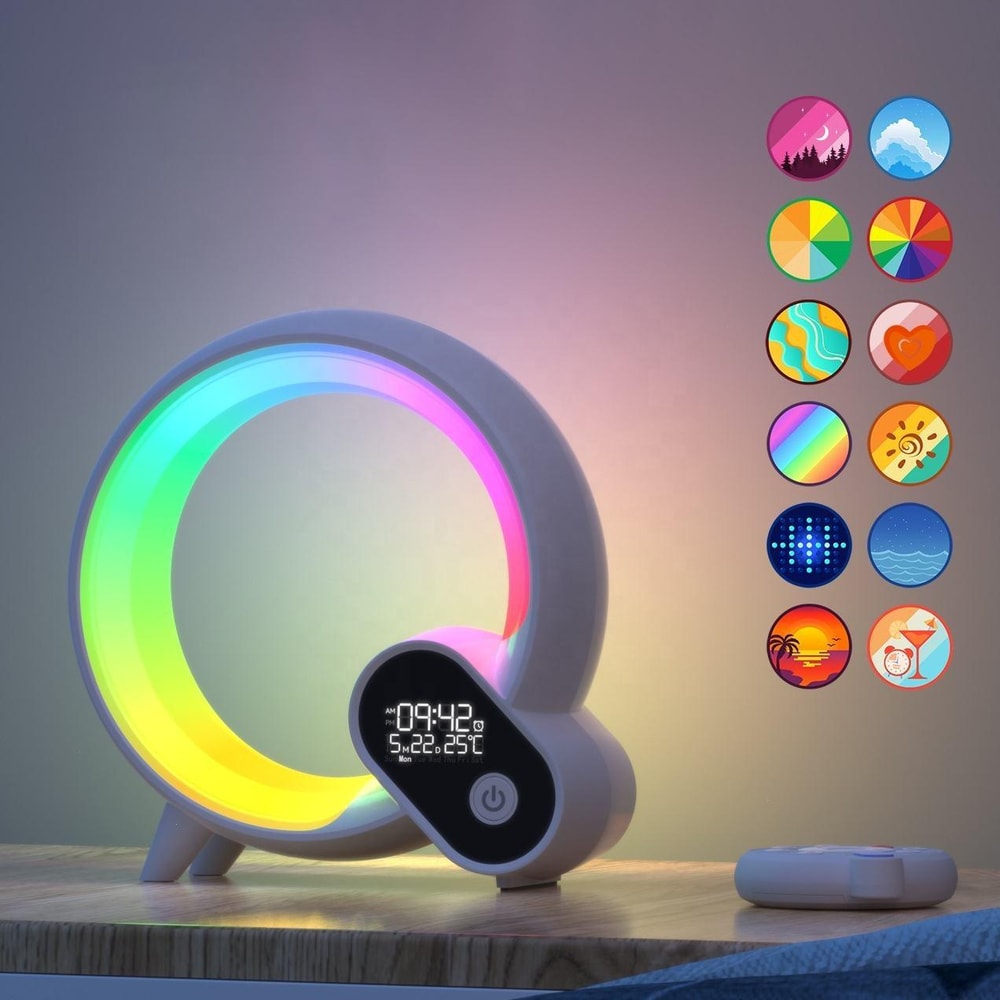 Smart RGB WakeUp Lamp With Bluetooth Speaker Digital Alarm Clock 1