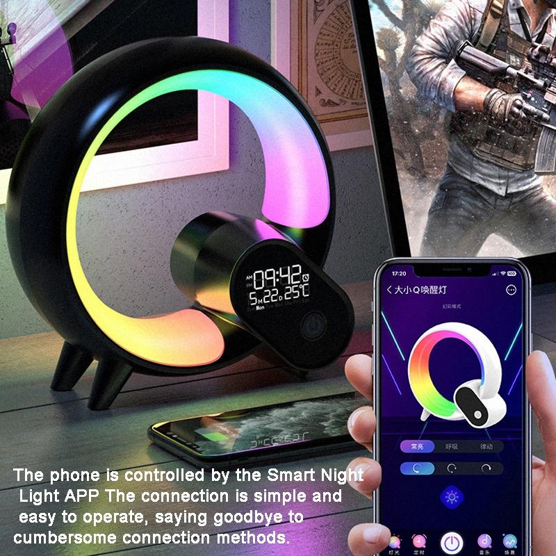 Smart RGB WakeUp Lamp With Bluetooth Speaker Digital Alarm Clock 2