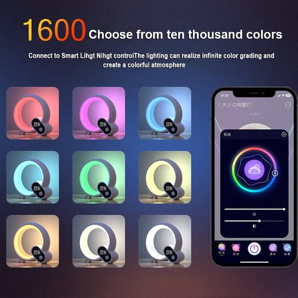 Smart RGB WakeUp Lamp With Bluetooth Speaker Digital Alarm Clock 3