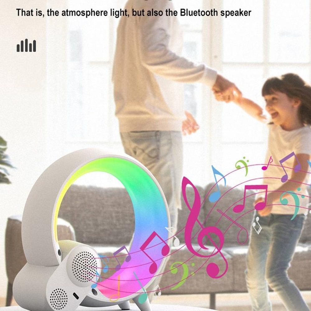 Smart RGB WakeUp Lamp With Bluetooth Speaker Digital Alarm Clock 7