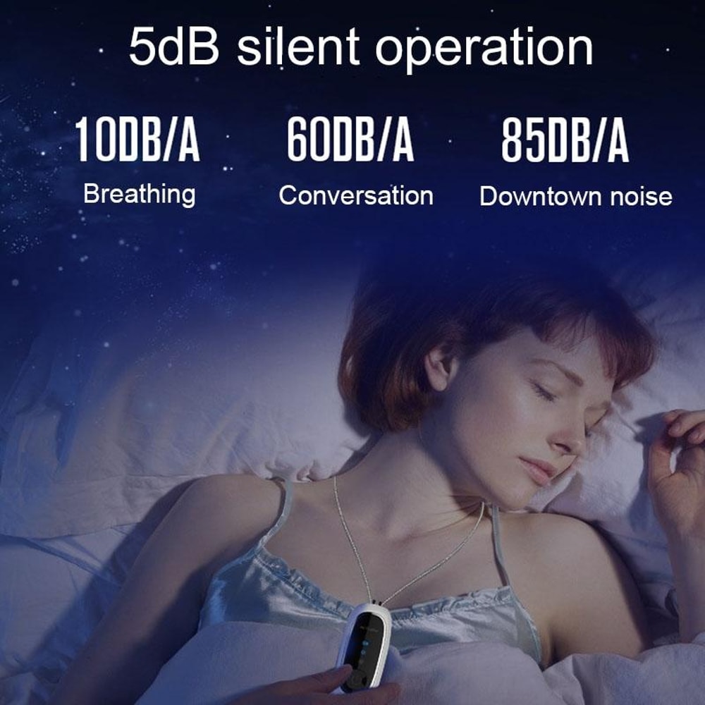 Portable DualBrush Negative Ion Neck Air Purifier For Travel Home 8
