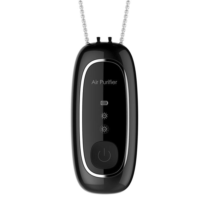 Portable DualBrush Negative Ion Neck Air Purifier For Travel Home 11