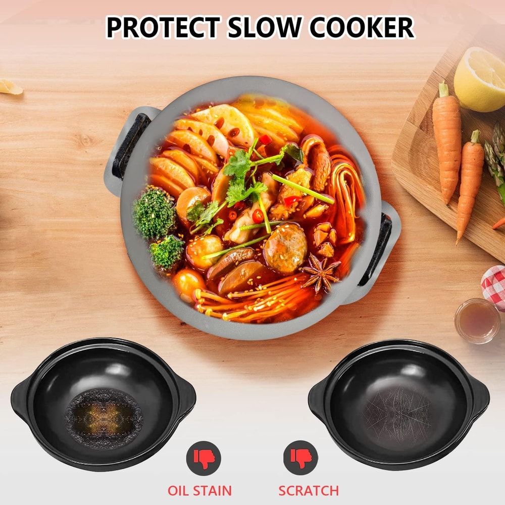6QT Reusable Silicone Slow Cooker Liners Leakproof Crock Pot Accessory 3