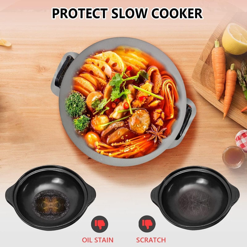 6QT Reusable Silicone Slow Cooker Liners Leakproof Crock Pot Accessory 3