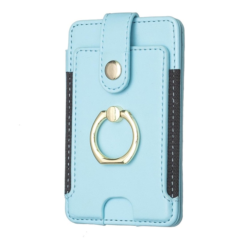 Premium PU Leather Mobile Phone Card Holder With Ring 10