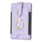 Premium PU Leather Mobile Phone Card Holder with Ring