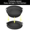Premium 2 Layer Silicone Air Fryer Tray Insert With Handles Reusable Foldable Air Fryer Basket 3