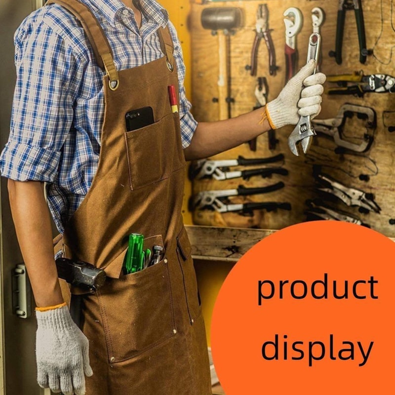 HeavyDuty Canvas Work Apron For Carpenters Electricians Gardeners 2