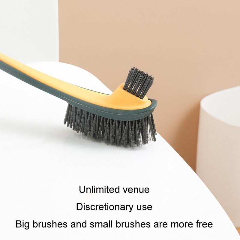 DoubleSided Toilet Brush With Soft Bristles And Long Handle For Deep Cleaning 6