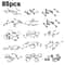 85pcs Stainless Steel Piercing Jewelry Set for Nose Lip Eyebrow