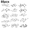 85pcs Stainless Steel Piercing Jewelry Set for Nose Lip Eyebrow