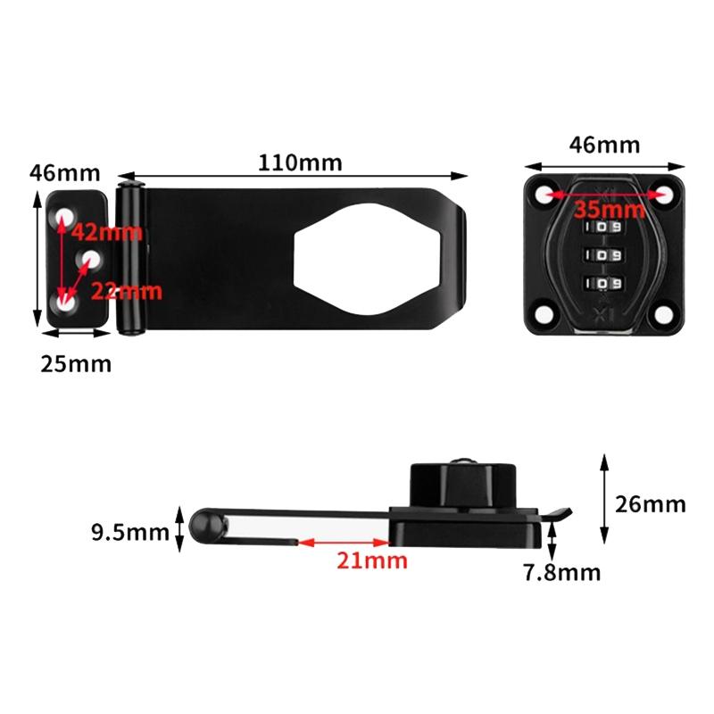 Keyless DualUse Cabinet Drawer AntiTheft Lock 1
