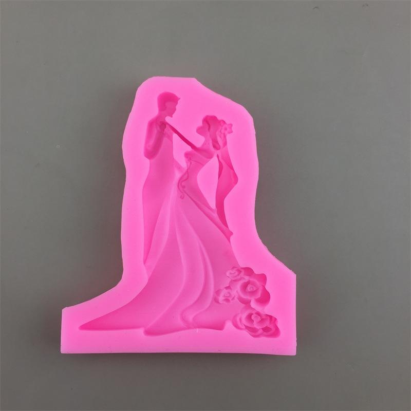 Premium Bride and Groom Silicone Chocolate Mold for Cakes & DIY Crafts