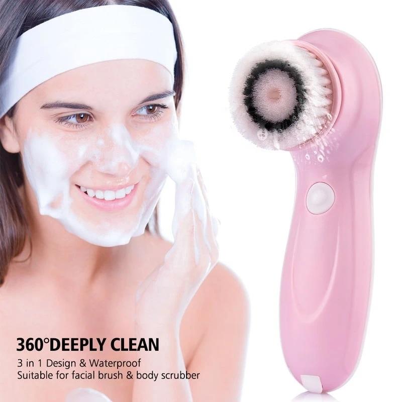 3in1 USB Charging Facial Cleansing Brush For Deep Pore Blackhead Removal 9