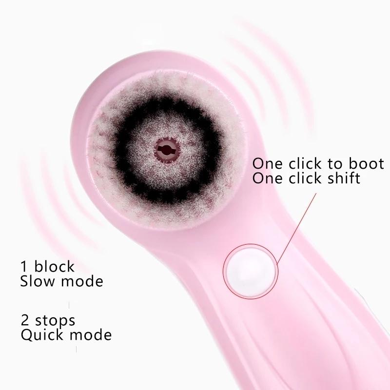 3in1 USB Charging Facial Cleansing Brush For Deep Pore Blackhead Removal 6