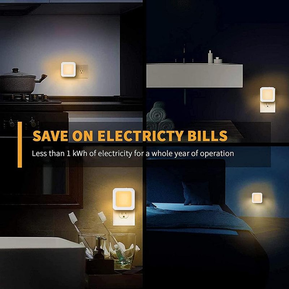 Induction LED Night Light With Stepless Dimming Night Light Sensor Warm Glow For Nursery Bedroom 6