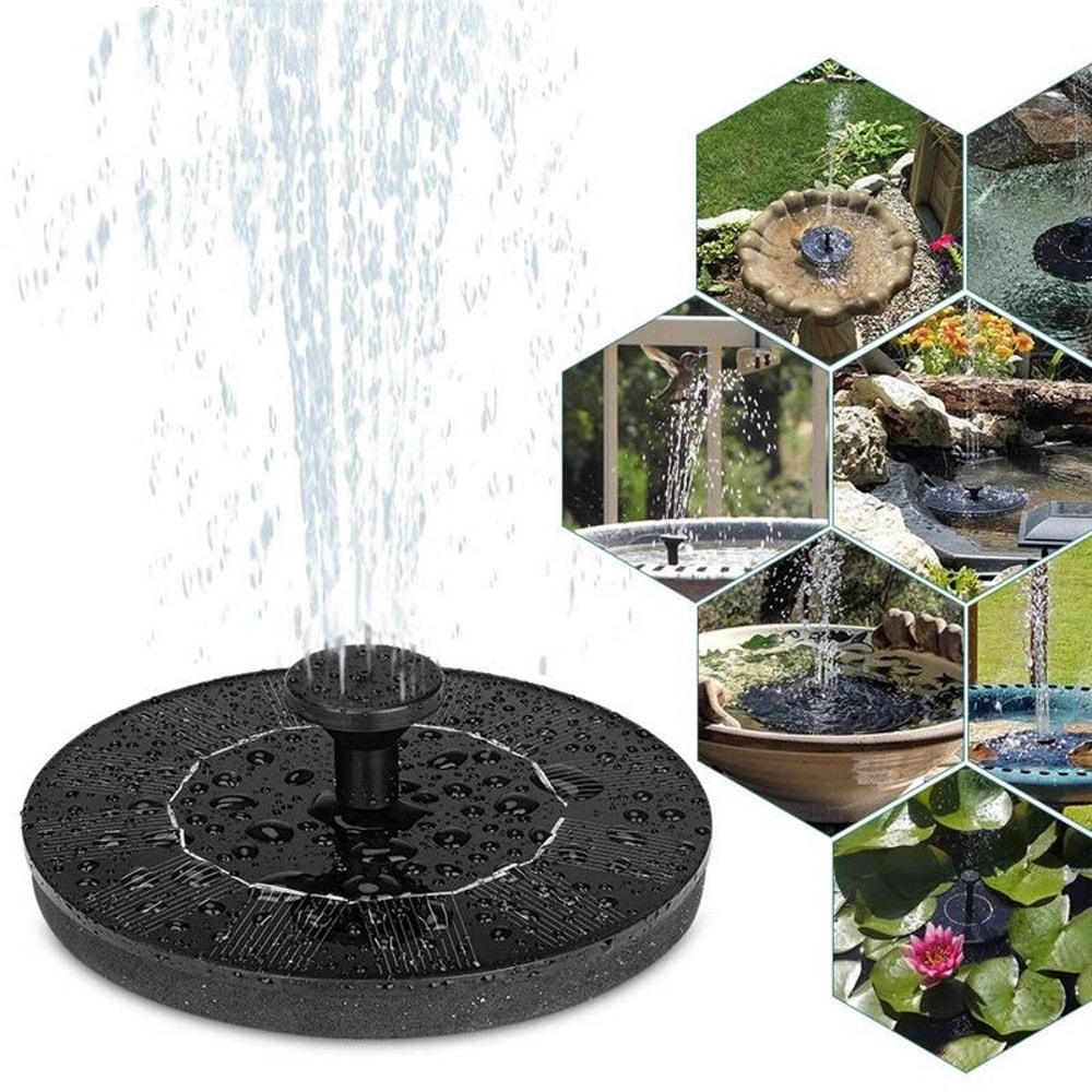 Solar Powered Floating Water Fountain for Garden Bird Bath