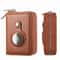 Premium Leather AirTag Wallet With Zipper For Apple AirTag Holder 11