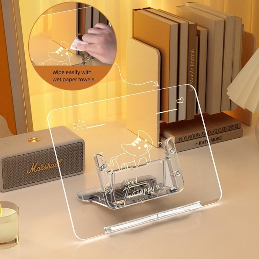 Adjustable Acrylic Book Stand For IPad Tablets Reading Desk Display 3