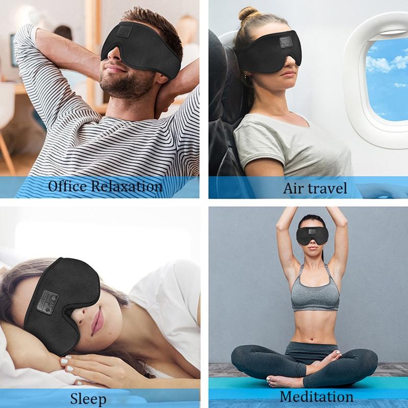 EM4 Bluetooth Sleep Mask With Wireless Headphones And 3D Blackout Eye Protection 6