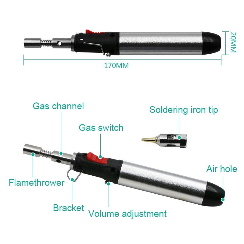 3in1 Butane Gas Soldering Iron Pen Torch For Welding Heat Repair DIY Electronics 2
