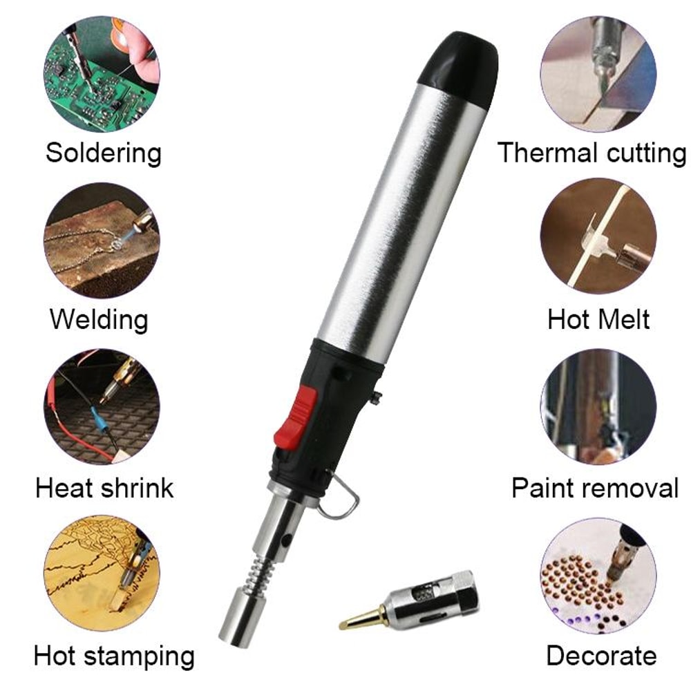 3in1 Butane Gas Soldering Iron Pen Torch For Welding Heat Repair DIY Electronics 3