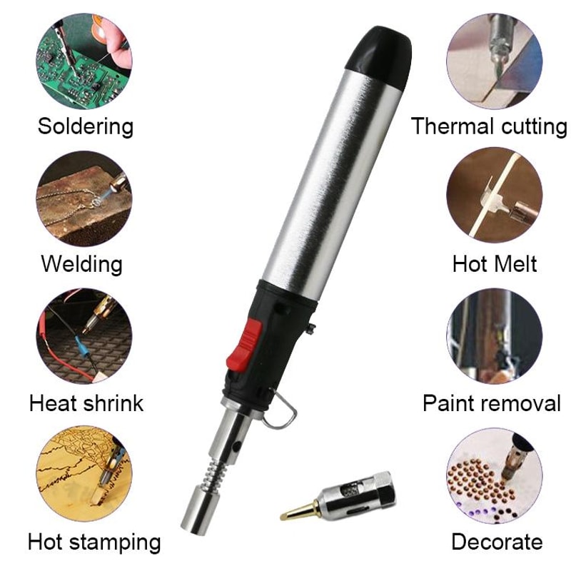 3in1 Butane Gas Soldering Iron Pen Torch For Welding Heat Repair DIY Electronics 3
