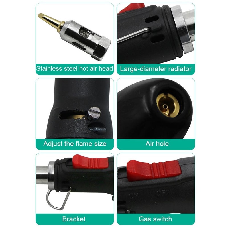 3in1 Butane Gas Soldering Iron Pen Torch For Welding Heat Repair DIY Electronics 4