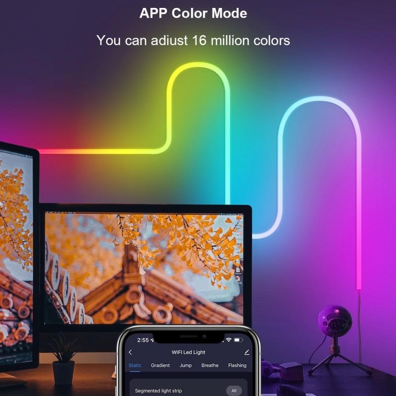 Smart RGB Neon Rope Light 3M Waterproof WiFi Music Sync LED Strip for Indoor & Outdoor Decor