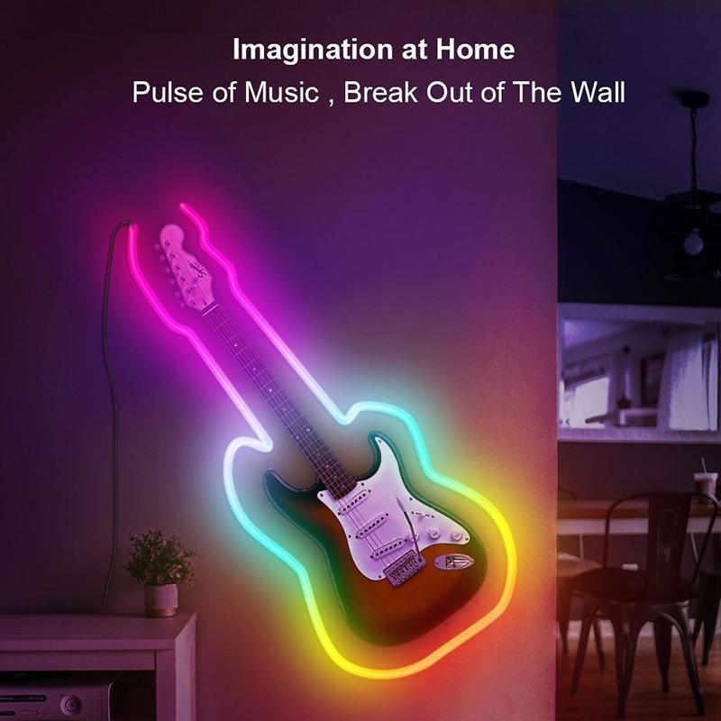 Smart RGB Neon Rope Light 3M Waterproof WiFi Music Sync LED Strip for Indoor & Outdoor Decor