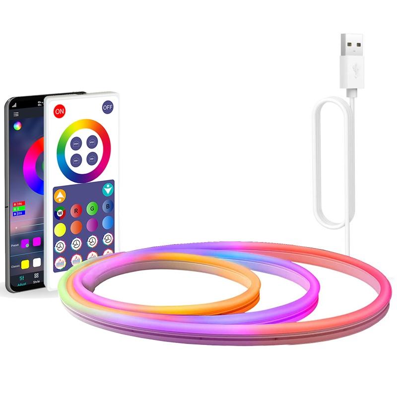 Smart RGB Neon Rope Light 3M Waterproof WiFi Music Sync LED Strip for Indoor & Outdoor Decor