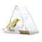 Transparent Acrylic Triangle Bird Feeder For Outdoor Garden Pet Bird Cages 1