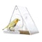 Transparent Acrylic Triangle Bird Feeder For Outdoor Garden Pet Bird Cages 1