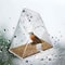 Transparent Acrylic Triangle Bird Feeder For Outdoor Garden Pet Bird Cages 3